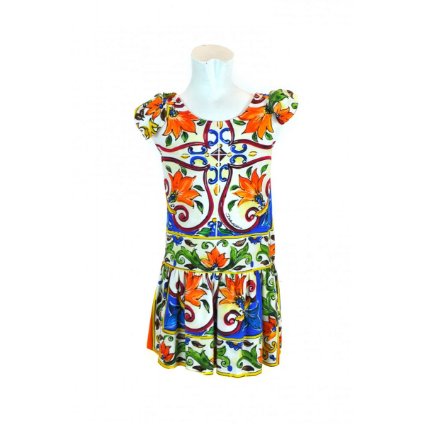 Colored ruffle dress
