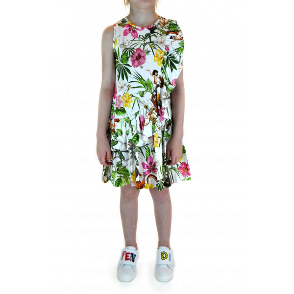 Трикотажное платье с цветочным принтом