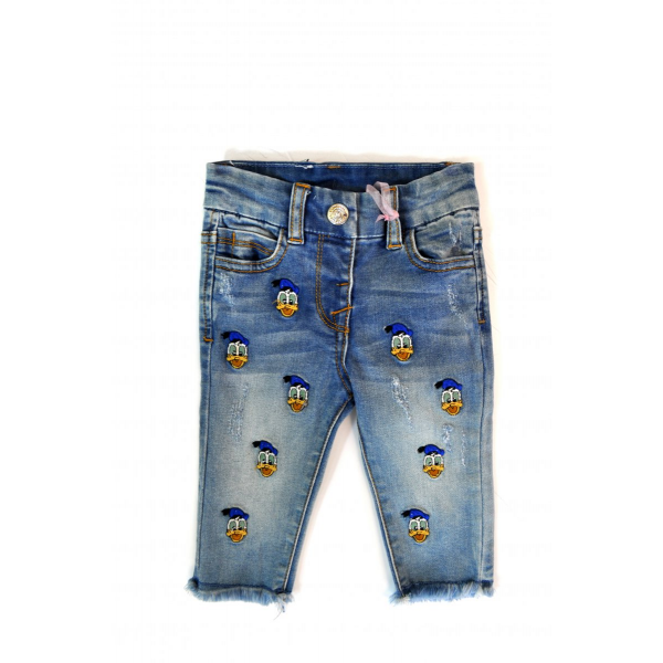 Jeans with Donal Duck patches