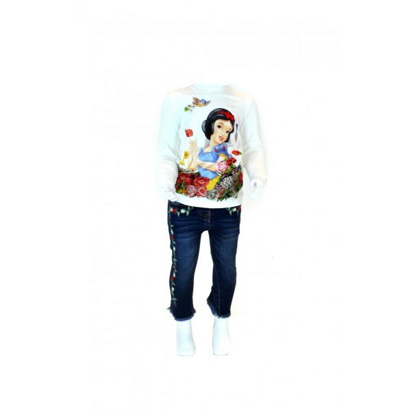 Long Sleeve T-shirt with Snow White Applique