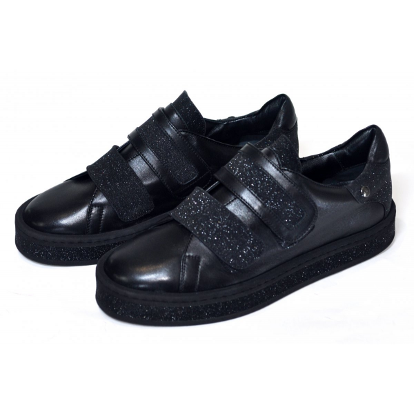 Black Velcro sneakers