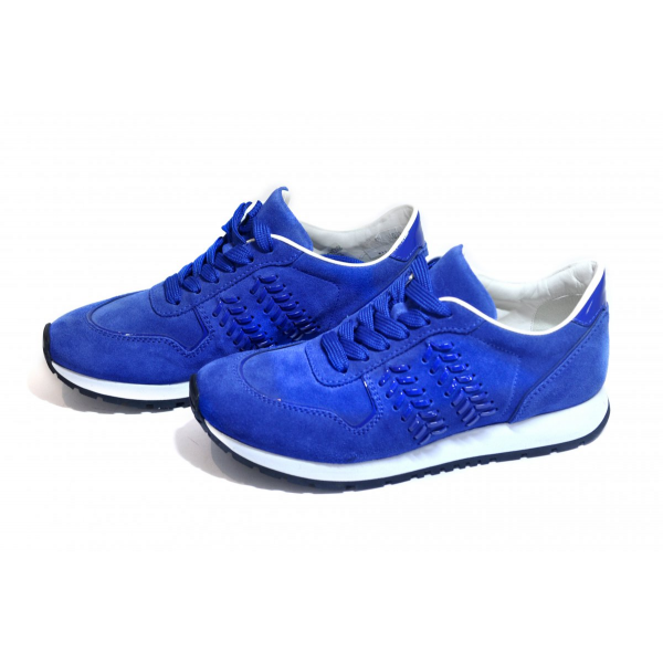 Electric blue sneakers