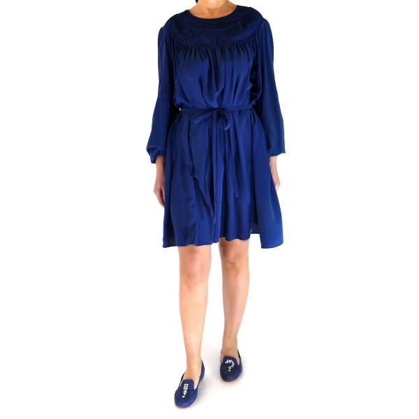 Long Sleeve Light Silk Dress