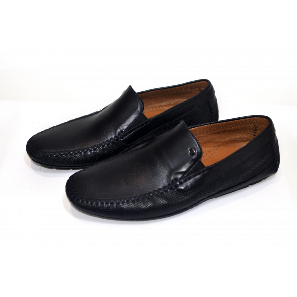 Soft perforated moccasins
