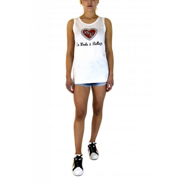 Top with heart and rhinestones