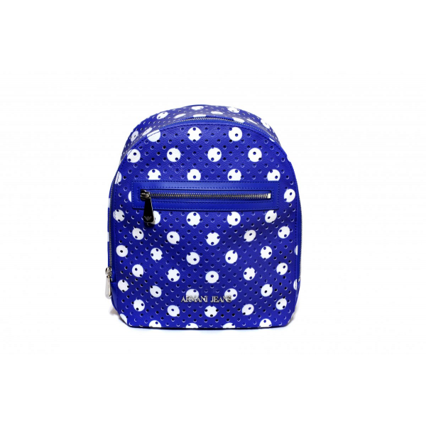 Perforated backpack with polka dots