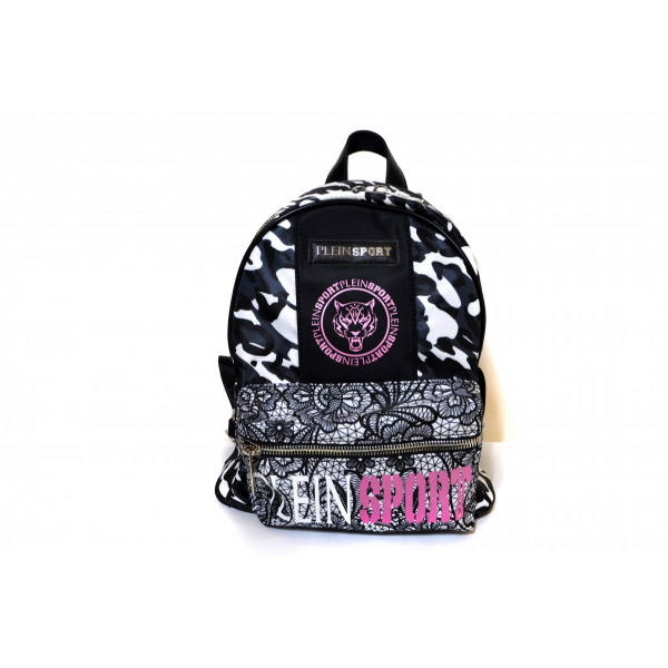 Backpack with logo and decor