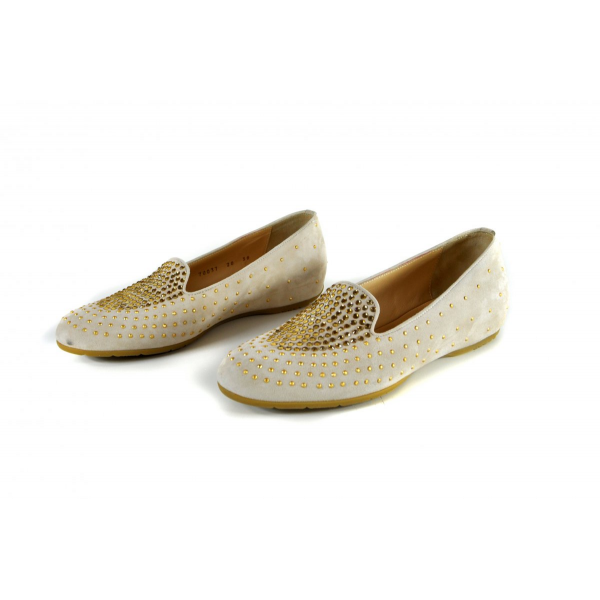 Loafers with rhinestones