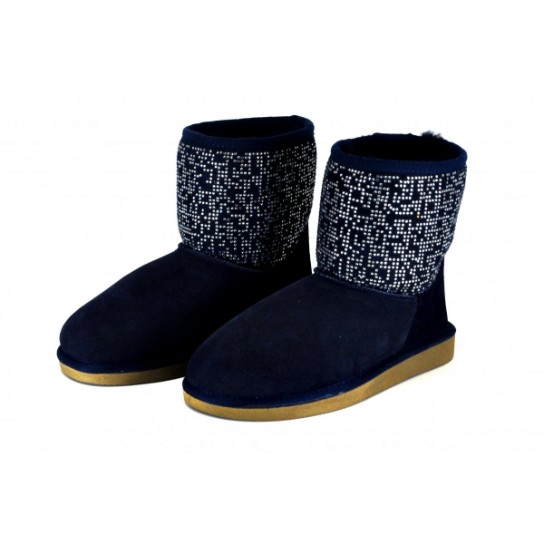 Blue ugg boots with rhinestones