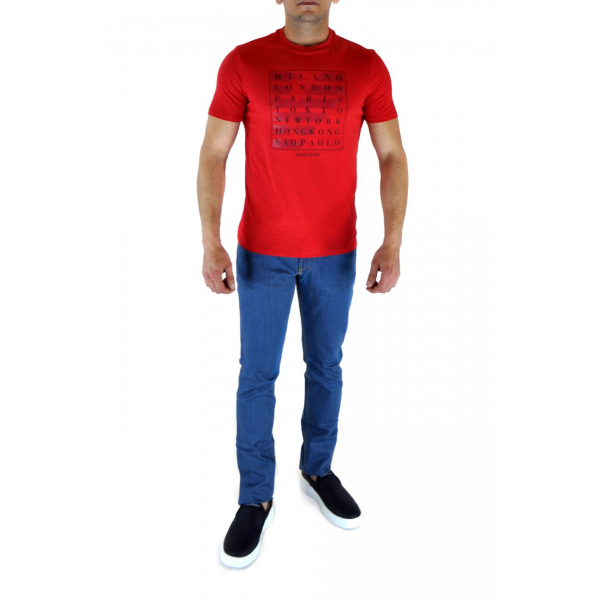Red T-shirt with print