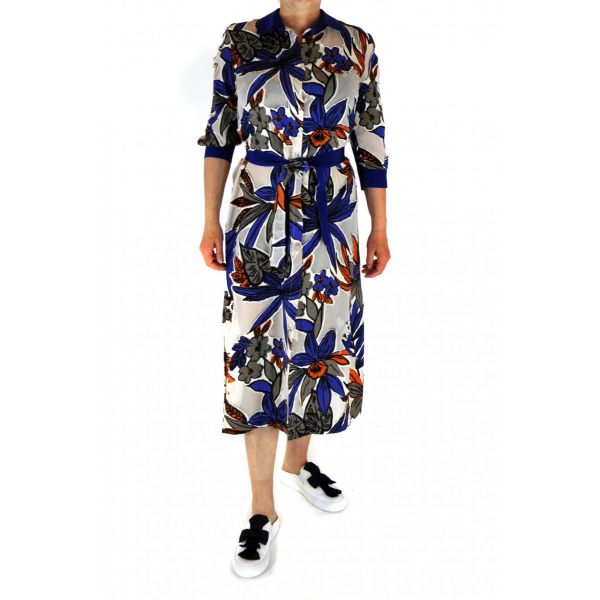 Floral Applique Shirt Dress