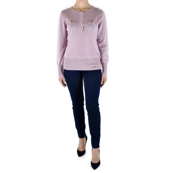 Merletto Gold Button Sweater